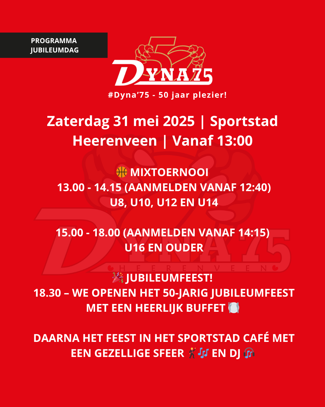 🎉 Dyna’75 bestaat 50 jaar – en dat vieren we samen! 🎉